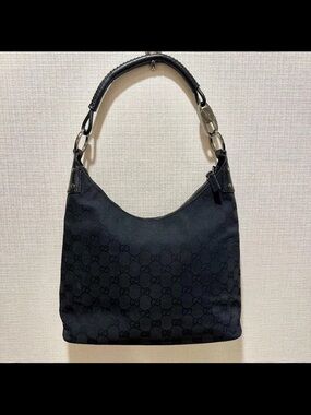Gucci Black GG Monogram Shoulder Bag